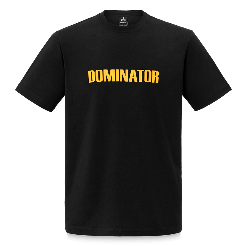 07. T-shirt Yellow Artwork black - Dominator Festival Store - TS1DOM2607