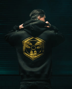 21. Hooded Sweater Logo Yellow black image