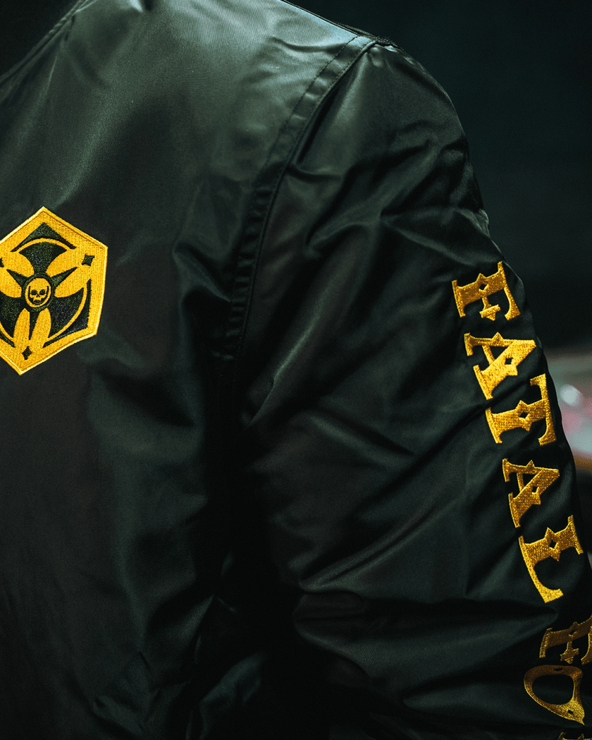 24. Bomber Jacket Spade Yellow black - Dominator Festival Store - BB1DOM2624