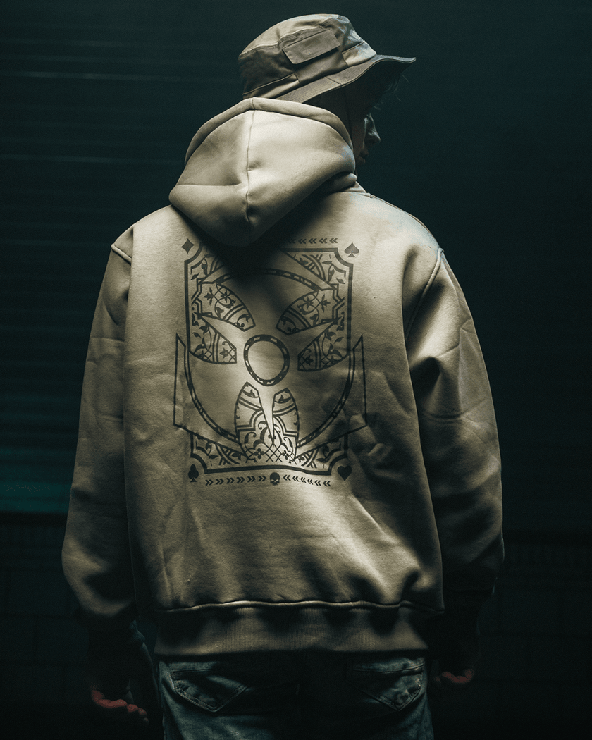27. Hooded Sweater Artwork Utility green - Dominator Festival Store - HS1DOM2627