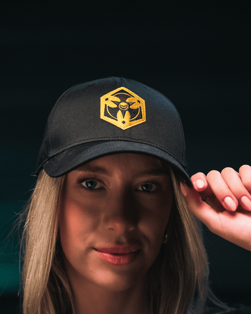 53. Baseball Cap Yellow/black - Dominator Festival Store - CAP3DOM2653