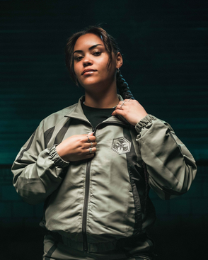 41. Track Jacket Utility Green cropped fit image